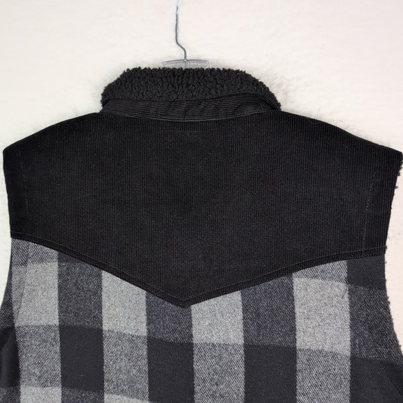 NWT Moonshine Spirit Countryman Vest Mens Large  Sherpa Lined Wool Buffalo Check - Picture 8 of 11